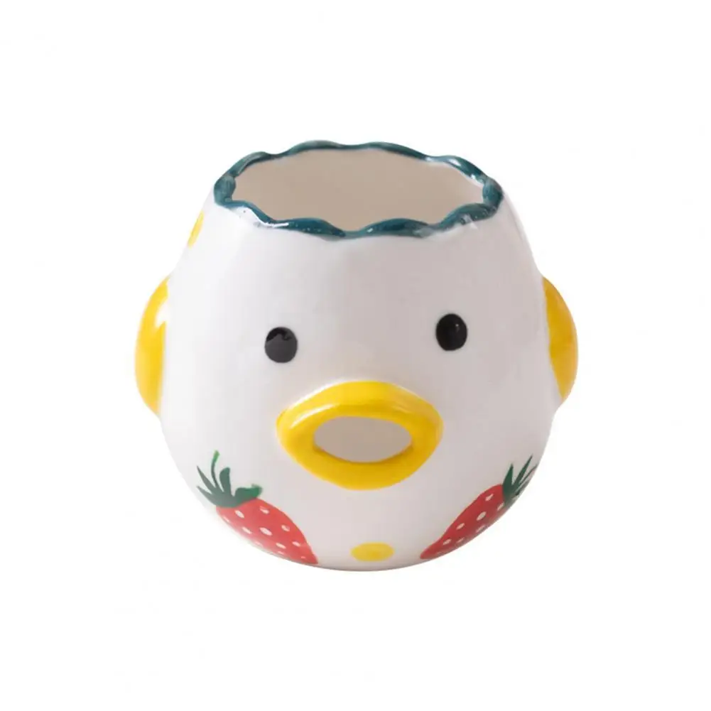 Funny Egg Separator Convenient Oval Beak Design Ceramic Chicken Shape Yolk Protein Filter Egg Divider