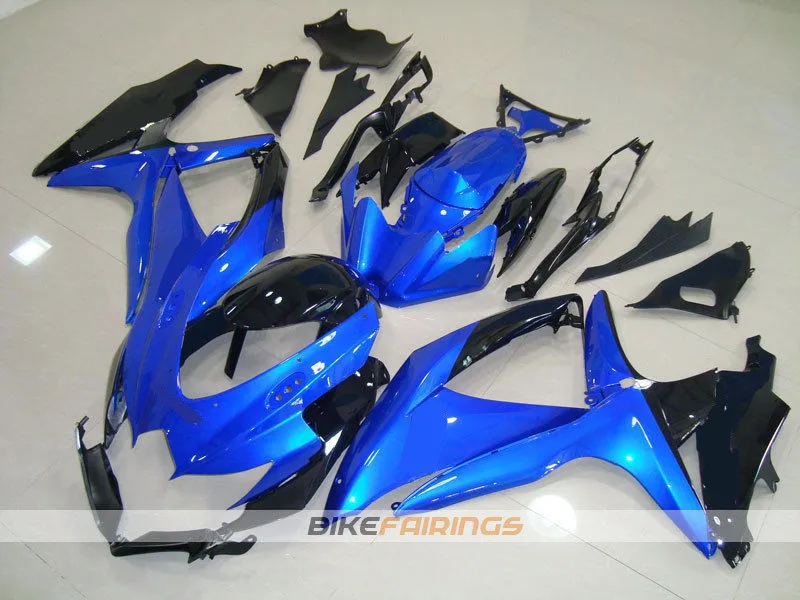 

4Gifts New ABS Fairings Kit Fit For SUZUKI GSXR600 GSXR750 08 09 10 R600 R750 K8 GSXR 600 750 2008 2009 2010 Custom blue black