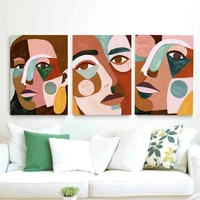 gatyztory 3pc abstract figure pictures by number for children kits home decoration painting by number portrait handpainted art