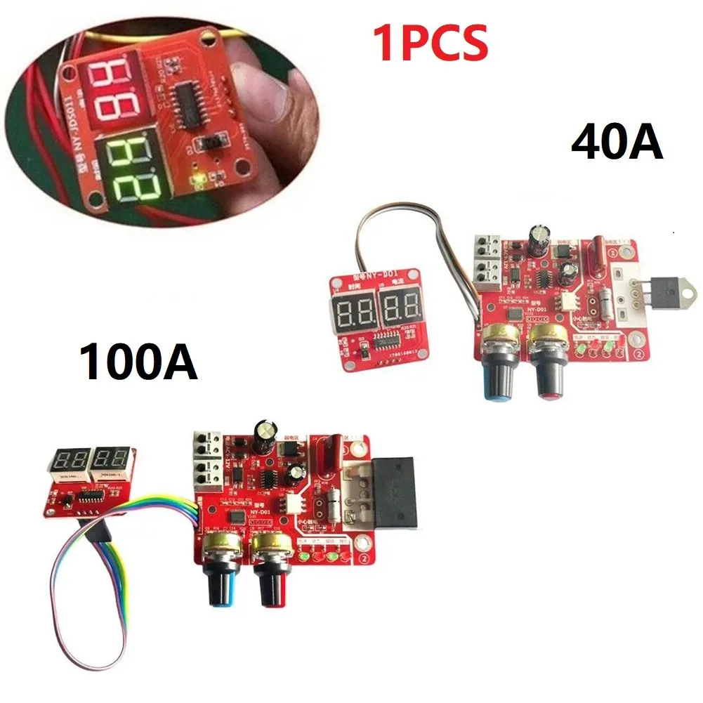 

NY-D01 40A 100A Digital Display Spot Welding Time And Current Controller Panel Just 1 AC 9V Transformer 220V Fast Shipping