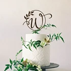 На Заказ Свадебный торт Топпер с Mr And Mrs имя инициалы дерево монограмма вечерние декор для дня рождения помолвка свадебное украшение в деревенском стиле