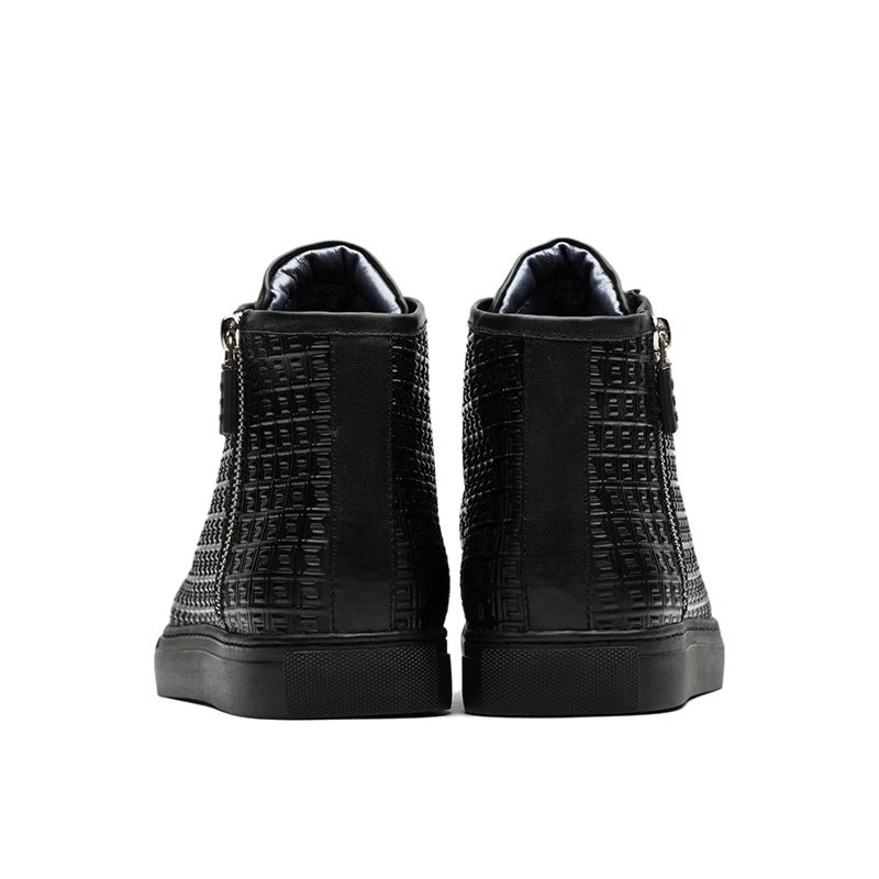 Мужские мотоциклетные ботильоны OPP черная повседневная обувь из натуральной