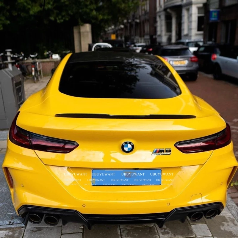 

UBUYUWANT For BMW 8 Series G14 G15 G16 840i 2020 Carbon Rubber Spoiler Tail Trunk Boot Wing Decoration Car Styling