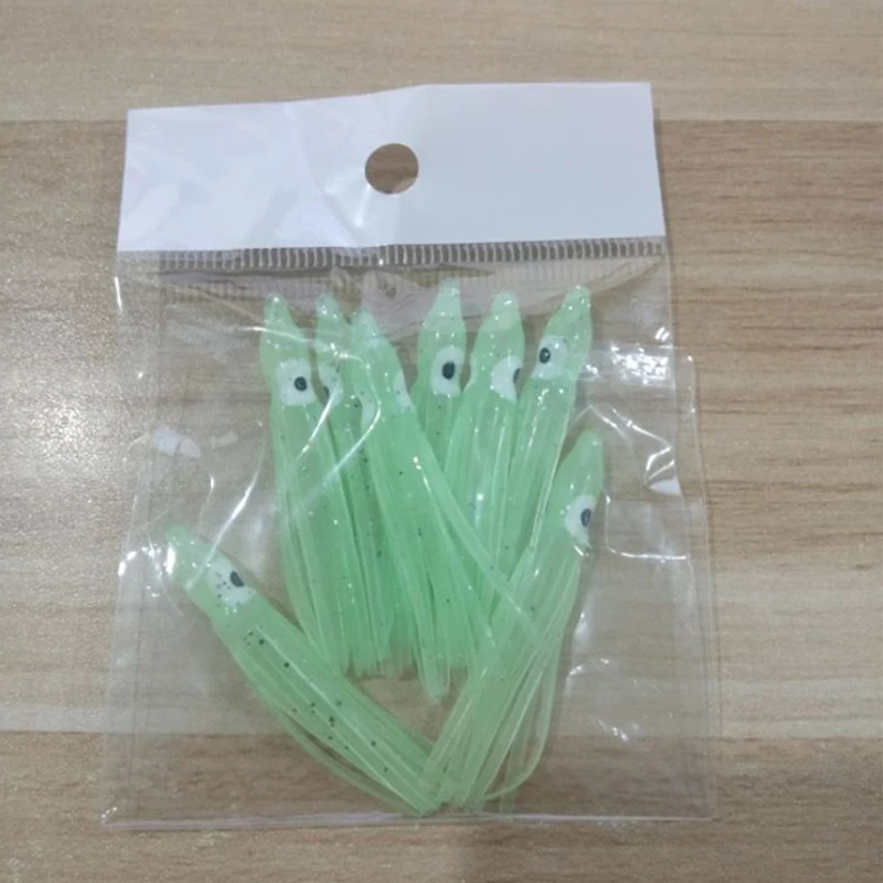 2 сумки = 16 шт. 5 см мягкий кальмар юбка рыболовные снасти Морская мягкие приманки