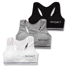 Спортивная одежда для девочек детское нижнее белье из хлопка; Спортивный жилет мягкий без кольцо детские спортивные бюстгальтеры для девочек от 8 до 14 лет