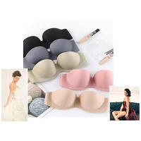bra strapless push up padded invisible sexy bralette back top clear wireless women bridal straps women seamless multiway e7x7