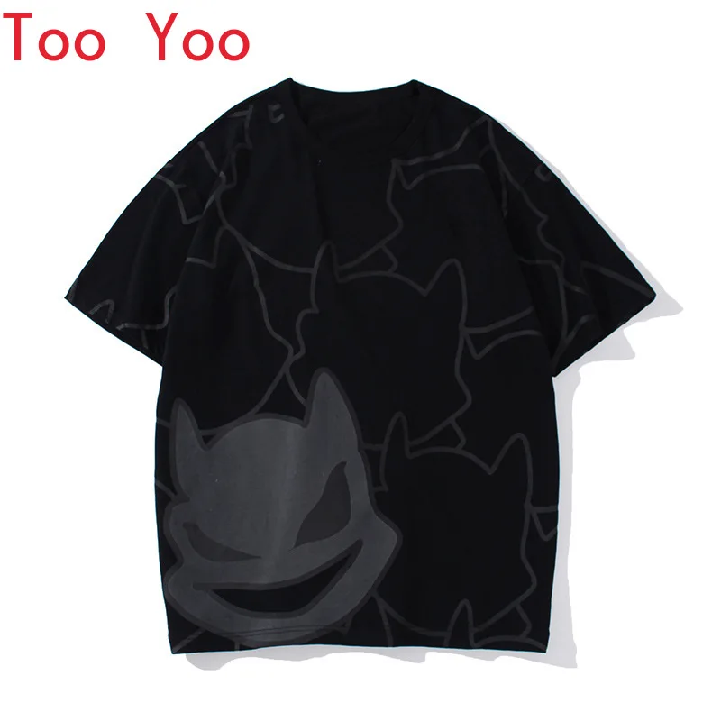 

New summer 2021 cartoon print short sleeve T-shirt Loose couple pure cotton shirt for men t shirt retro t shirt