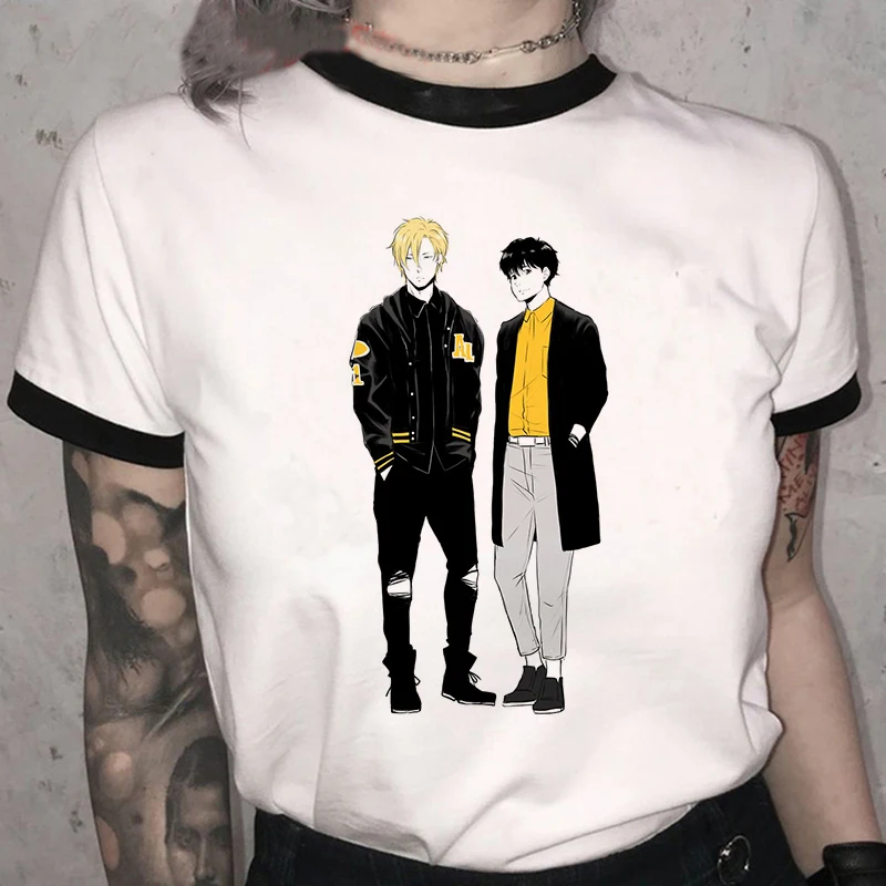 Футболка с изображением банановых рыбок Ullzang милая женская футболка графическим