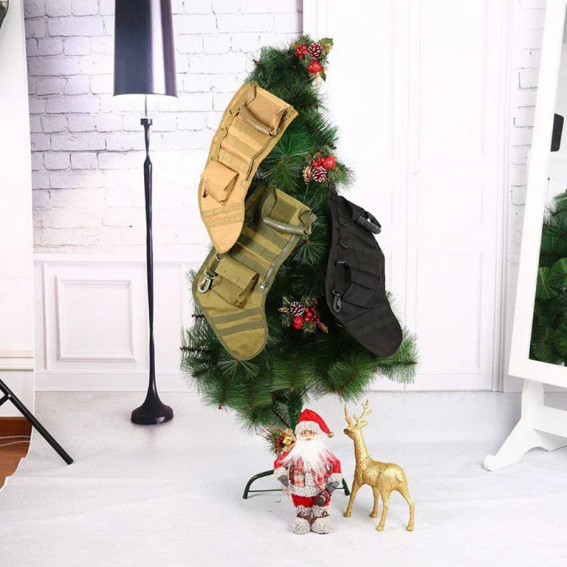 

1pcs Tactical Molle Christmas Socks Bags From Practical Storage Bags Military Combat Hunting Christmas Socks Gift Bags