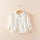 Детская рубашка с цветочным принтом; Новинка 2019 года; Осенняя рубашка с длинными рукавами для маленьких девочек; Блузка для маленьких девочек