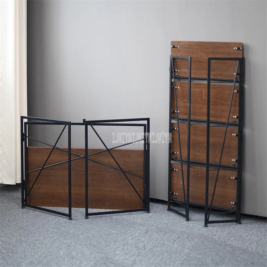 4 Слои напольная угловая полка Стеллаж для хранения складной деревянный стеллаж