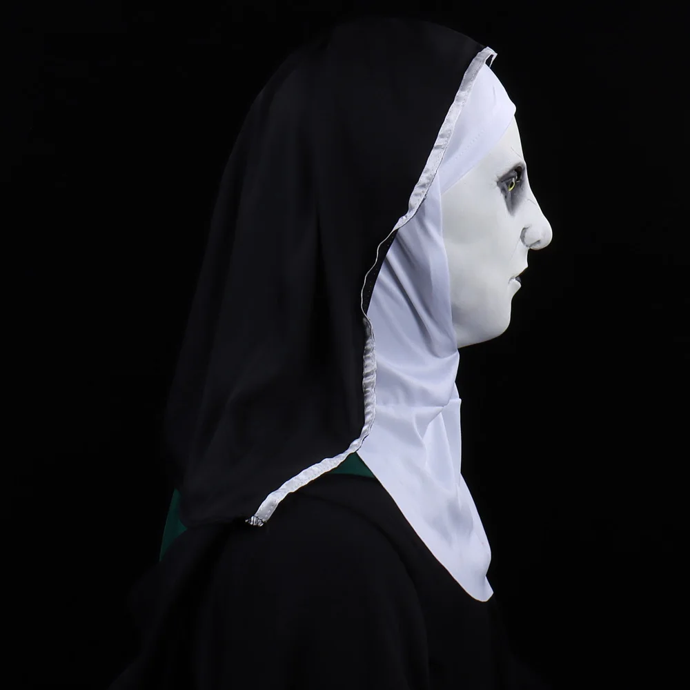 Латексная Маска для косплея страшные маски лица с шарфом Хэллоуина карнавальный