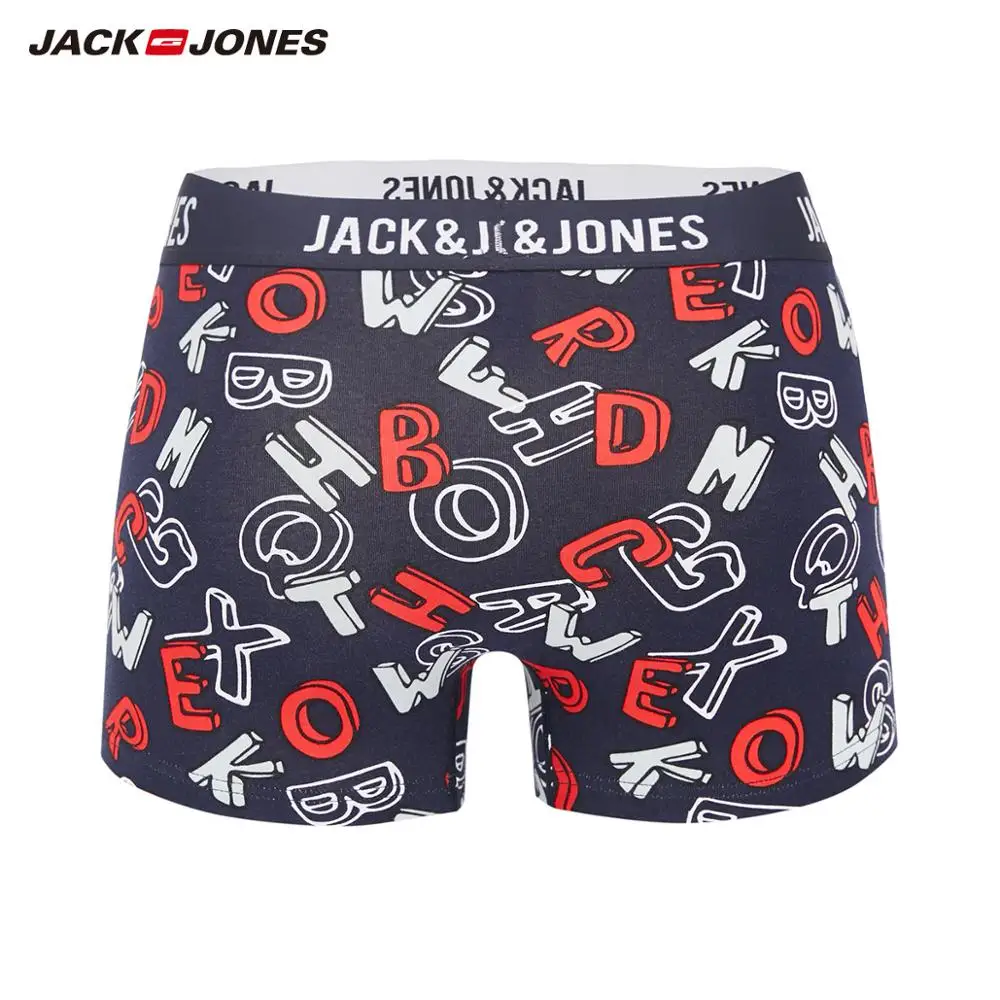 JackJones мужские эластичные хлопковые шорты-боксеры с принтом трусы сексуальные