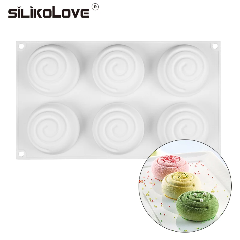SILIKOLOVE 3D круглая волнистая форма для мусса торта силиконовая выпечки