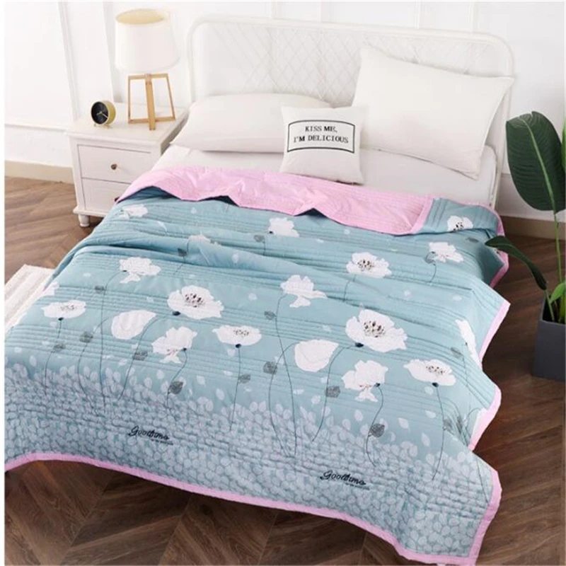 Nordic летнее одеяло Стёганое для взрослых листья Открытая Летняя обувь Одеяло Twin