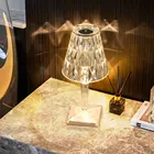 Алмазная настольная лампа, акриловые декоративные настольные лампы для спальни, прикроватного столика, бара, светильники с кристаллами, Подарочный светодиодный светильник, 1 шт.