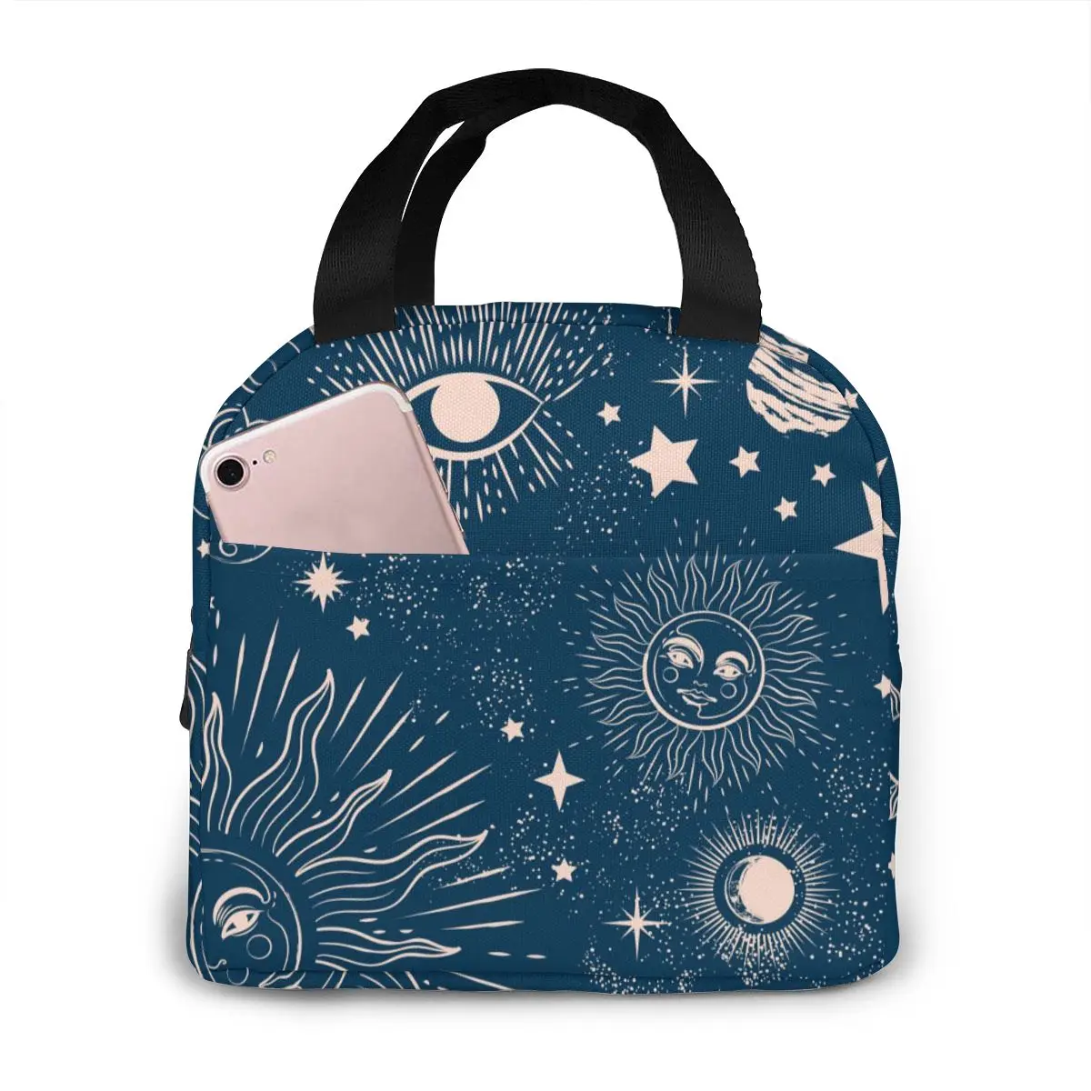 

Space Galaxy Constellation Zodiac Star Cooler Lunch Box Portable Insulated Lunch Bag Thermal Food Picnic Lunch Bags