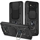 Чехол для Xiaomi Pocophone Poco X3 NFC, противоударный армированный автомобильный держатель с магнитной скользящей камерой для Mi Poco M3 X3 Pro F3 C3, чехол для телефона