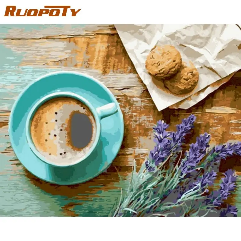 

RUOPOTY Frame DIY Painting By Numbers Kits Acrylic Hand Painted Canvas by Numbers Unique Gift Wall Art for Home Decor