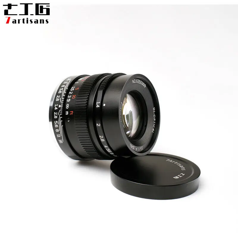7 ремесленников 35 мм F1.4 полная известность объектив для Sony E NEX a6000 a6300 A6400 A72 A73 A7R2 A7R3