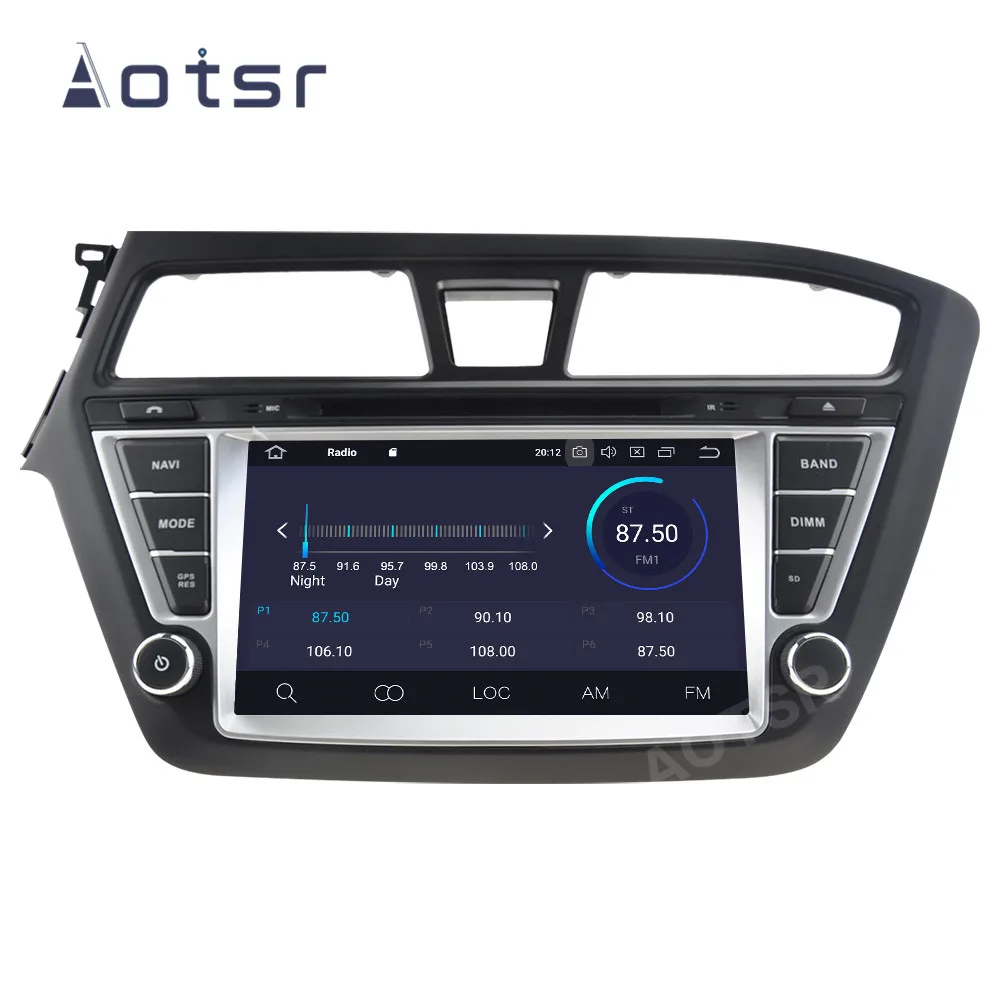 Автомобильный радиоприемник AOTSR 2 Din Android 10 для Hyundai I20 2014 - 2020 центральный