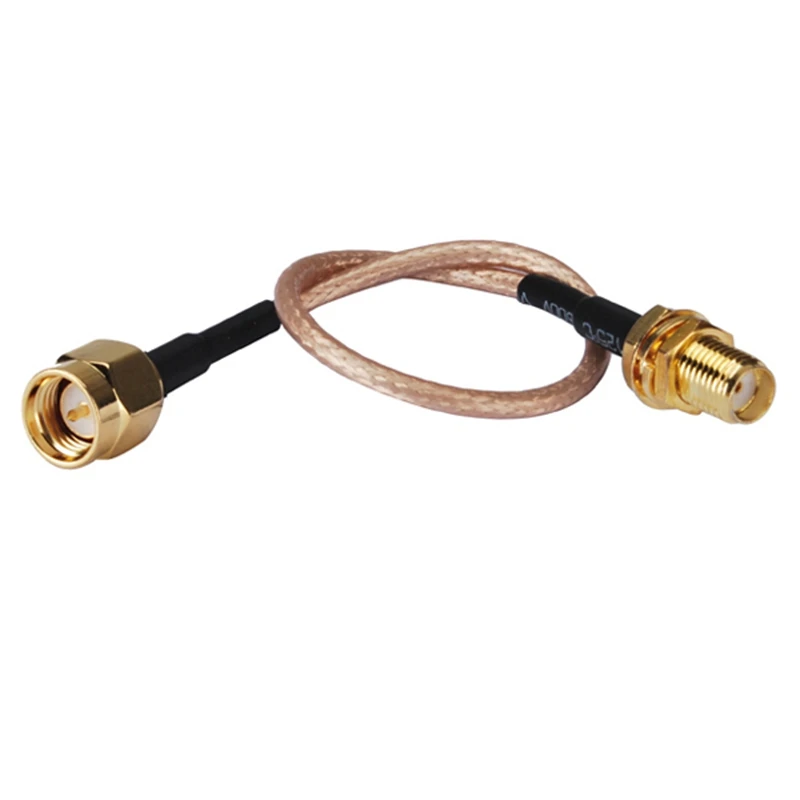 Superbat Antenna Cable SMA Male to SMA Female Bulkhead Pigtail Coaxial Cable RG178 15cm