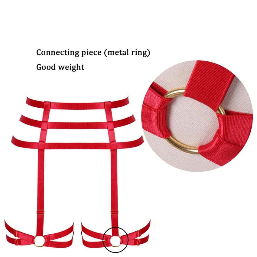 

Womens Harness Garter Belt Cage High Waist Bondage Stockings Strappy Body Cage Elastic Adjust Gothic Hollow Out Sexy Lingerie
