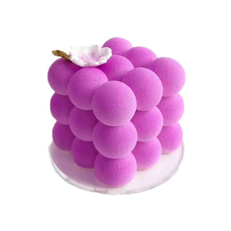 

6-Cavity Cube Mousse Cake Mold Non-Stick 3D Square Chocolate Bubble Dessert Cake Silicone Mold Kitchen Cooking Utensils Bakeware