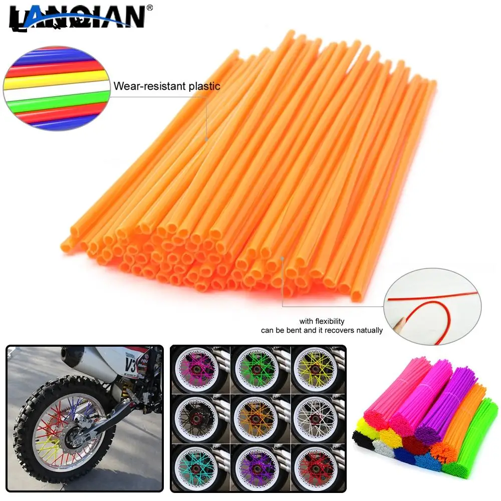 

Universal 72 PC Motorcycle Dirt Bike Wheel Spoke Skins For 65 85 125 200 250 300 350 400 450 500 525 530 SX XC EXC EXC R F W