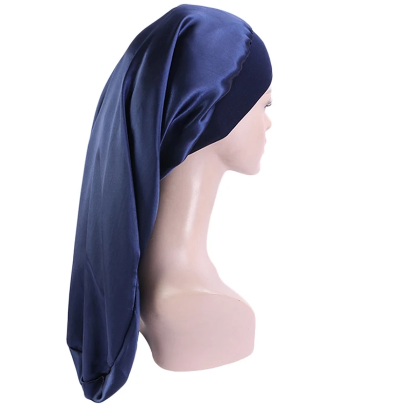 Женская сверхбольшая атласная длинная шапочка для сна дредов кудрявые головные