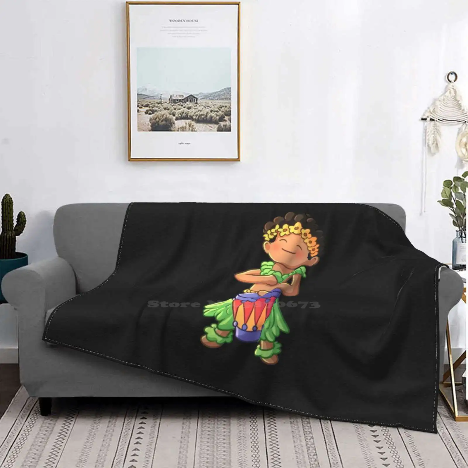Hula Boy Low Price New Print Novelty Fashion Soft Warm Blanket Hawaii Aloha Dance Dancing Hooping Hawaiian Honolulu Ing - купить по