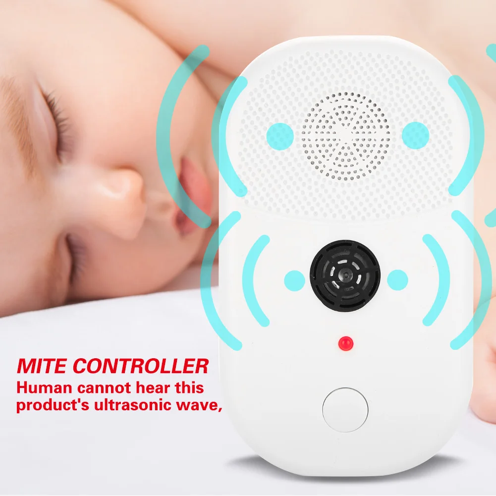 220V Ultrasonic Dust Mite Controller Repeller Double Intensified Mites Removing DeviceMite | Дом и сад