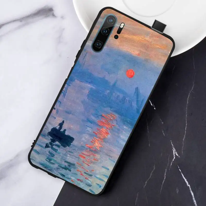 

Monet Garden Lotus Phone Case For Huawei honor Mate P 10 20 30 40 i 9 8 pro x Lite smart 2019 nova 5t