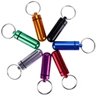 1 шт2 шт новый высококачественный портативный водонепроницаемый мини синий алюминиевый брелок для планшета Коробка Для Хранения Чехол для бутылки держатель #273518