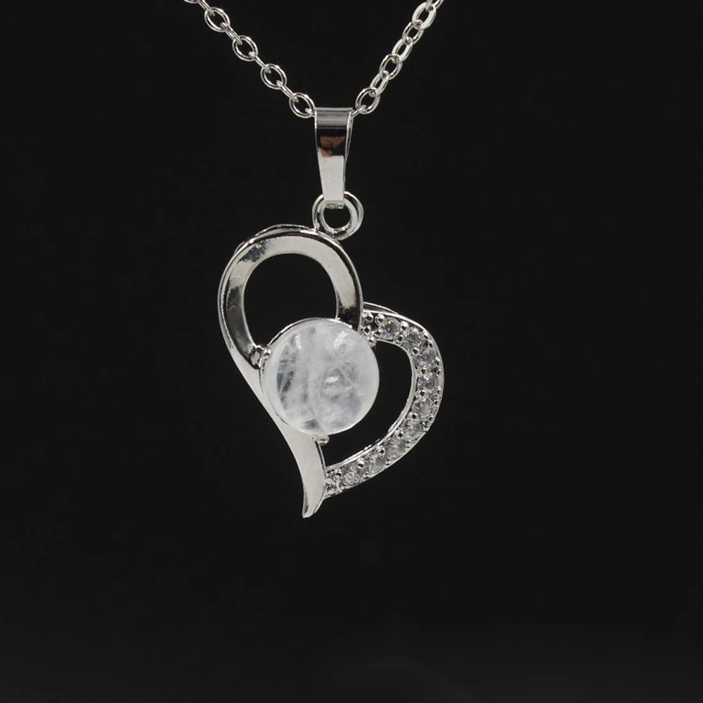 Женское ожерелье с подвеской в виде сердца бесконечности кристальная чакра для