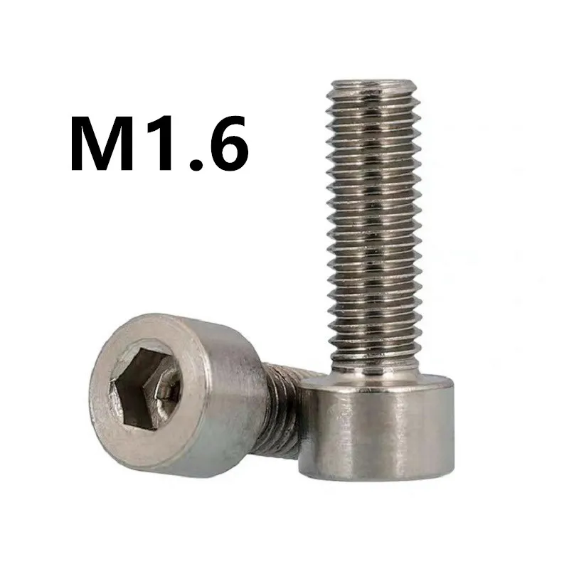 Титановый болт GB70.1 гайка с шестигранной головкой DIN912 20 шт. M1 6x4/5/6/8/12 мм серого