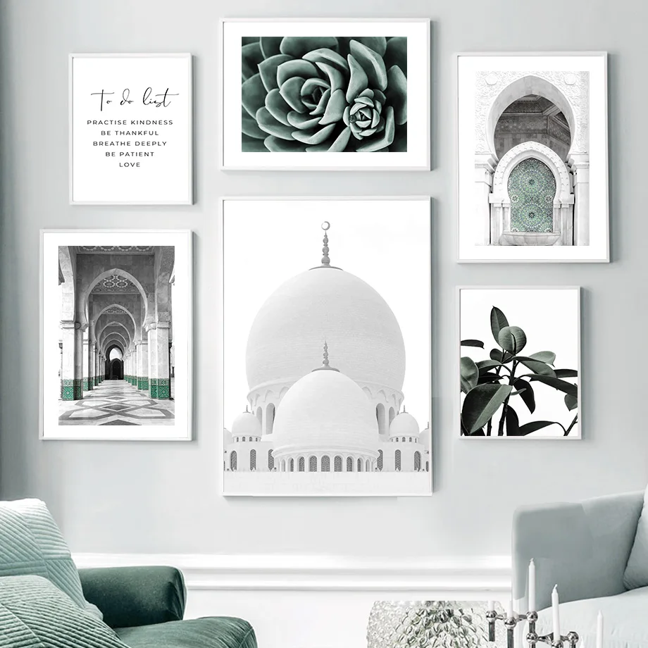 

Morocco Islamic Mosque Door Hand Quote Wall Art Canvas Painting Nordic Posters And Prints Wall Pictures For Living Room Decor