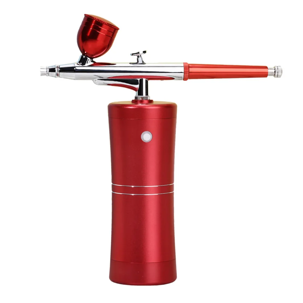 

Top 0.4mm Pink Mini Air Compressor Kit Air-brush Paint Spray Gun Airbrush For Nail Art Desgin Tattoo Craft Cake Nail Tool Set