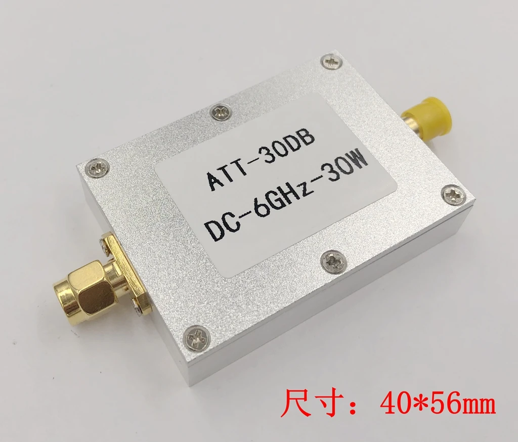

Dc-6ghz 30W 30dB Fixed Attenuator RF Attenuator Used with Power Meter Spectrum Analyzer