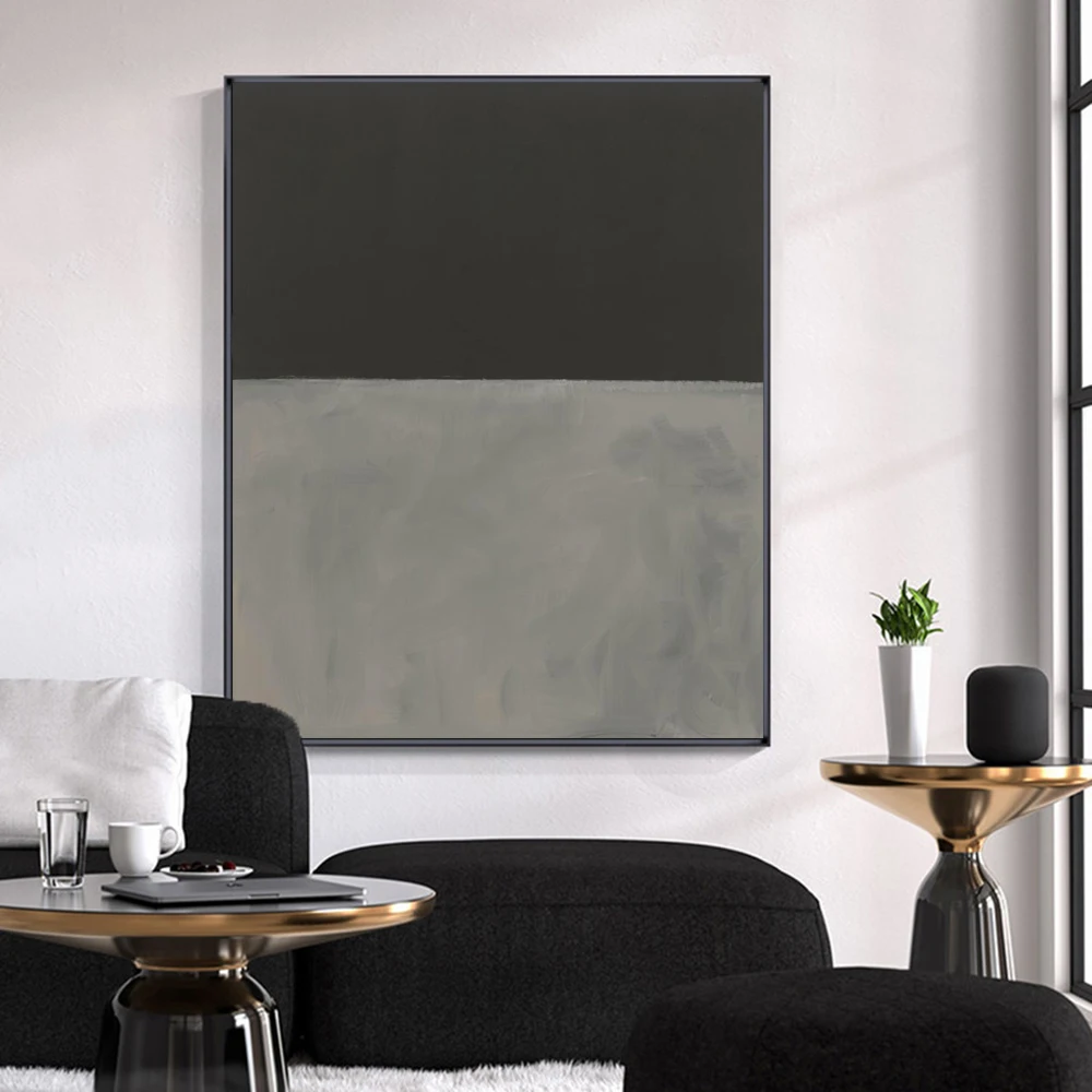 

Nordic Abstract Art Painting Posters and Prints Wall Art Canvas Simple Black and Gray Abstract Picture for Bedroom Wall Decor