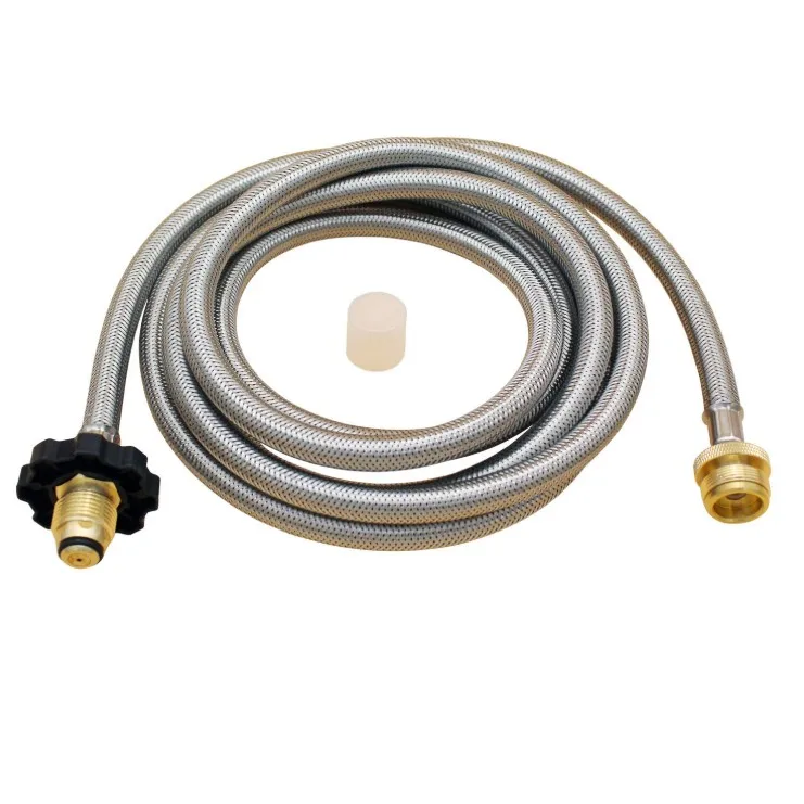 

POL переходник для пропана шланг преобразует резервуар цилиндра 20 фунтов в плиту для кемпинга 1 фут, регулятор нагревателя 10 футов