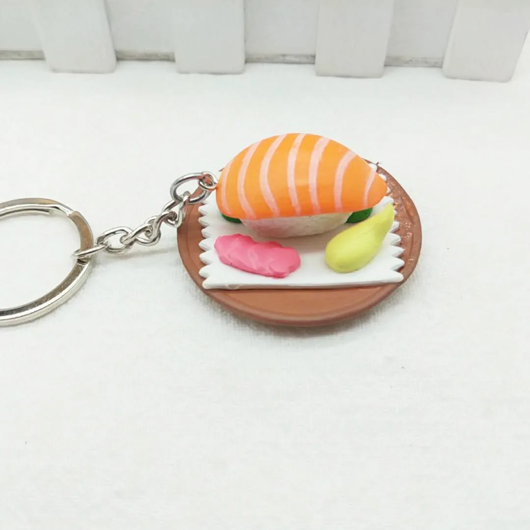 

1 Cooking Sushi Keychain Simulation Food Fish Pendant Creative Small Gift Wholesale Gift Fashion KeychainPersonalized Cuisine Su