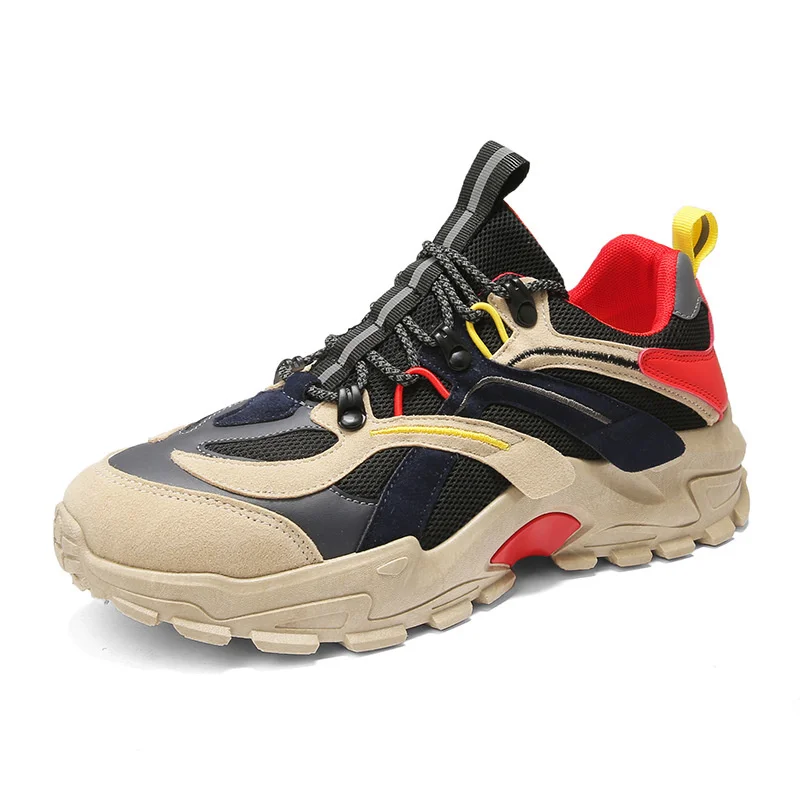 

High Quality Men's Sneakers Breathable Damping Sports Shoes Comfortable Casual Shoes Thick Sole Trainers Gym Running Shoes