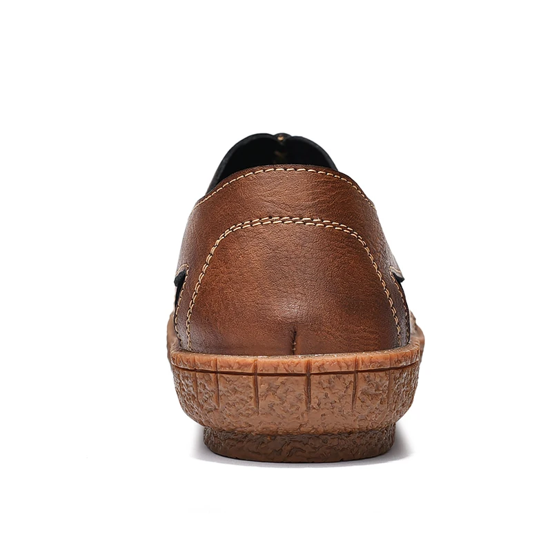 Мужские сандалии ZFTL из натуральной кожи пляжные на резиновой нескользящей