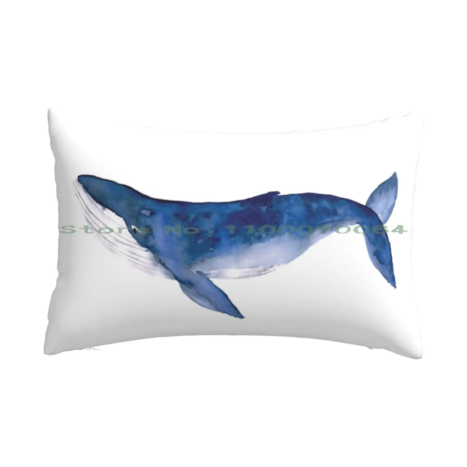 

Humpback Whale In Watercolor Pillow Case 20x30 50*75 Sofa Bedroom Watercolor Whale Watercolour Whales Blue Whale Watercolor