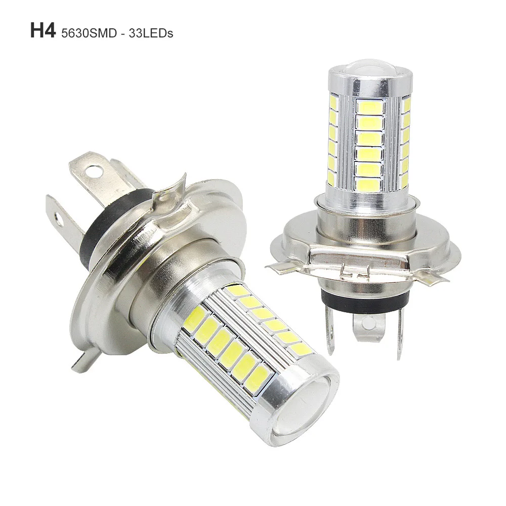 H4 1 шт. H4 H7 светодиодный головной светильник 33 SMD 5630 5730 Противотуманные фары Дневные Фары Светильник супер яркий светодиодный авто лампы хвостовые лампы H11 9005 9006 12V чистый белый - Испускаемый цвет: H4