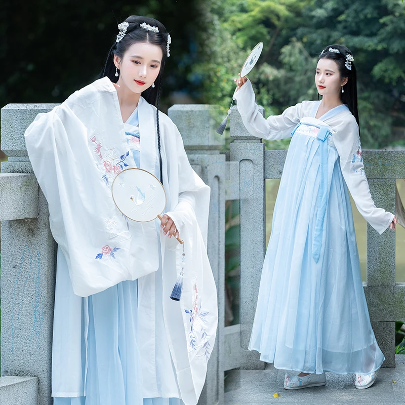 

Elegant Princess Fairy Hanfu Dress Chinese Traditional National Dance Costume Ancient Tangsuit Vintage Carnival Party Clothing