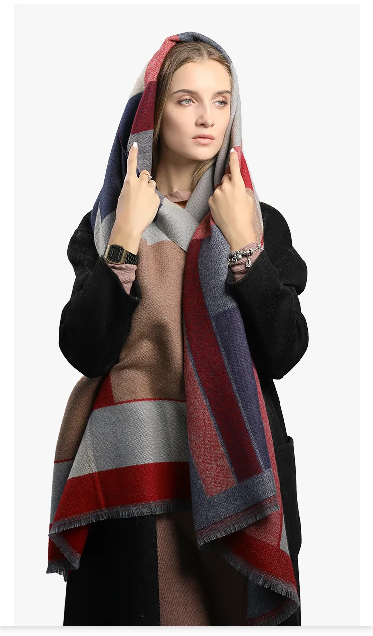 

autumn and winter Europe and the United States Street Ge cashmere scarf shawl