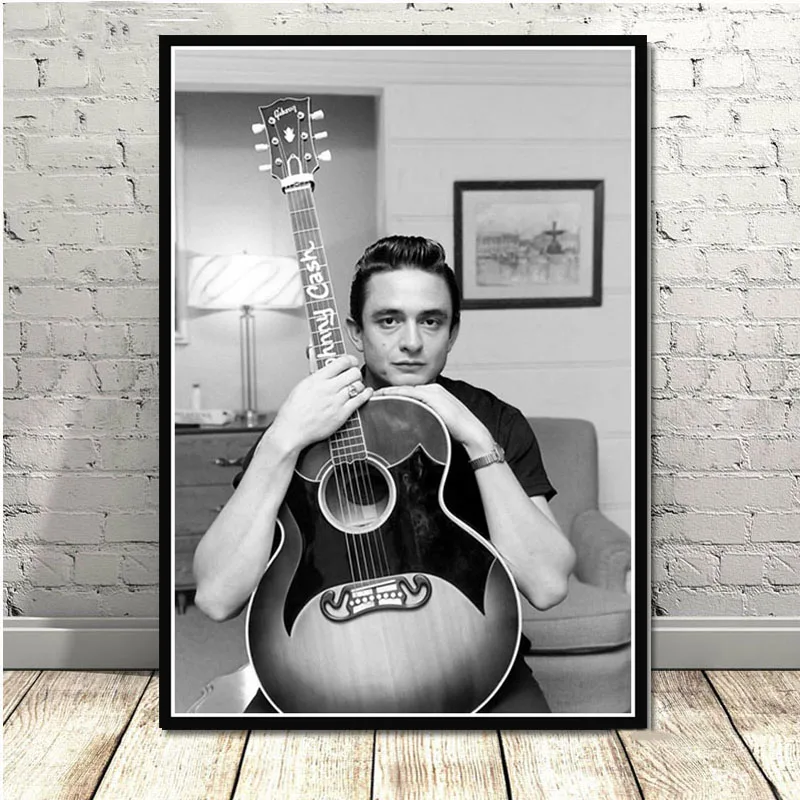 Vintage Johnny Cash Rock Music Band Star Poster and Prints - Wall Art Canvas Painting Wall Pictures for Living Room Home Decor image 3
