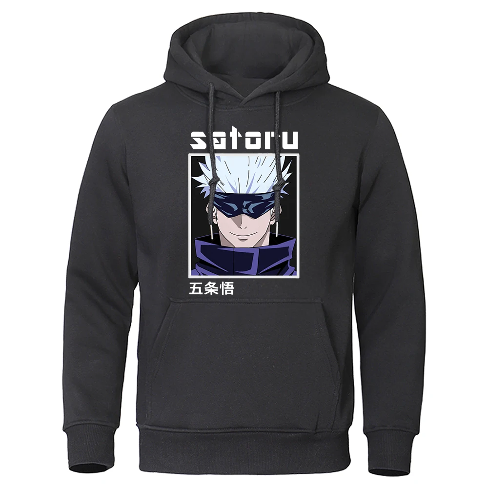 

Japanese Anime Print Hoodies Male Warm Streetwear Jujutsu Kaisen Sweatshirt Man Vintage Punk Hoodie Cartoon Gojo Satoru Clothing